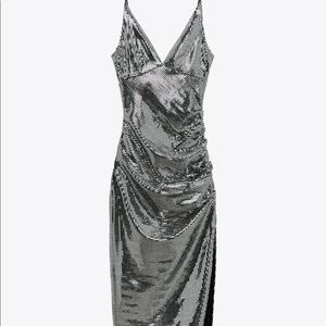 Zara shimmer midi dress